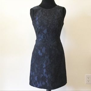 H&M Black/Blue Sleeveless Sheath Dress